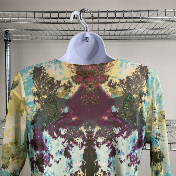 Rampage Women's Green Mesh Faux Wrap Dress Size L Y2K 90’s Colors Mall Vibes‎ - Picture 10 of 11